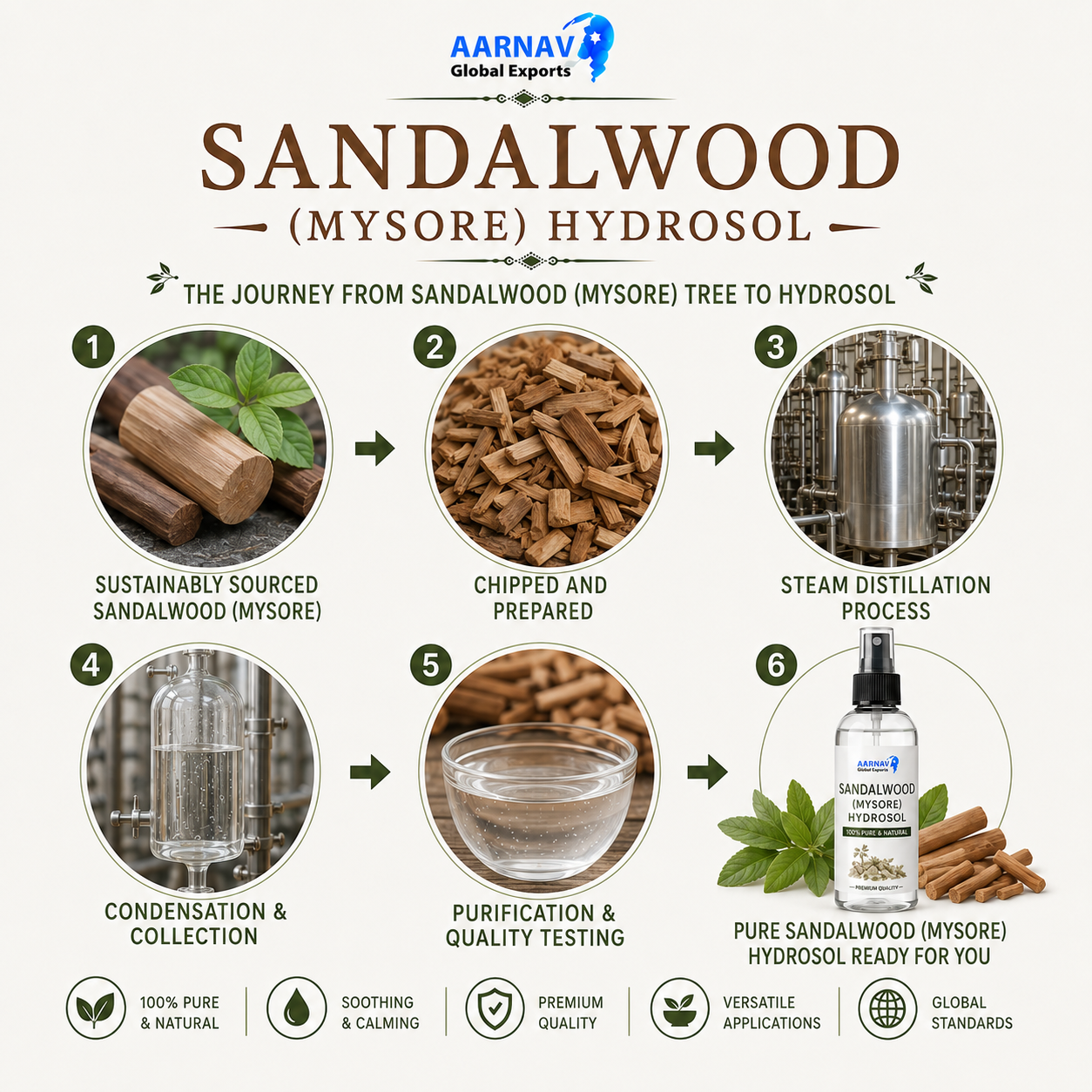 SANDALWOOD (MYSORE) HYDROSOL - Image 3